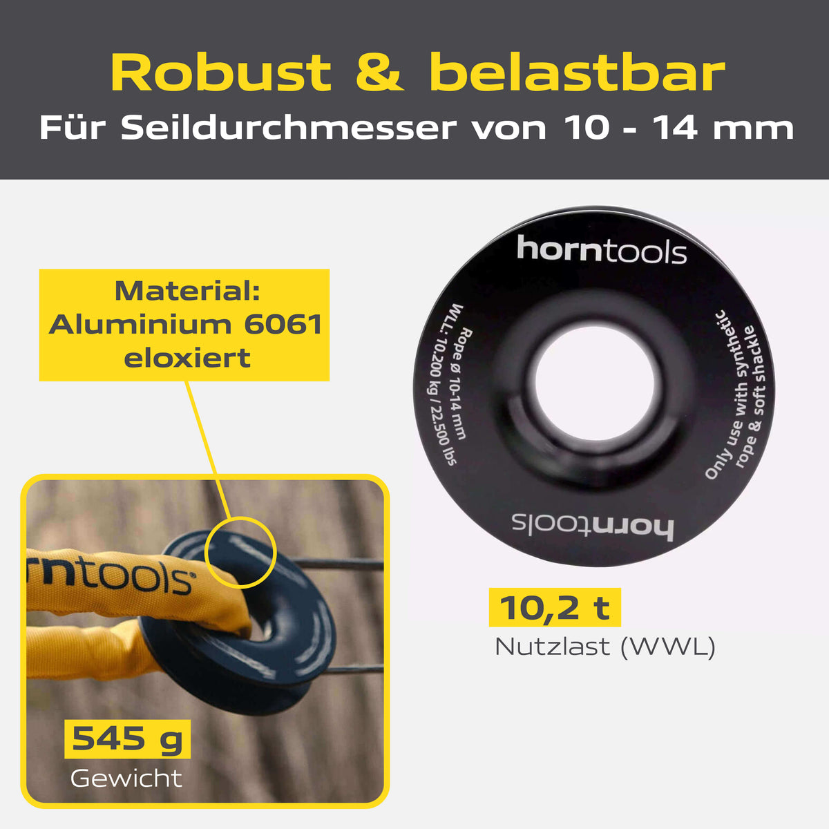 Umlenkrolle / Winch Ring 10.000 kg